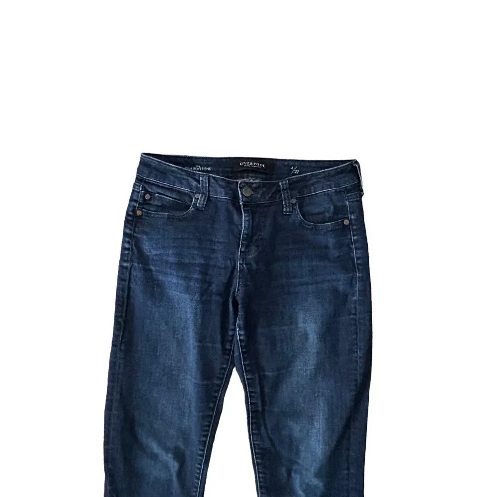 Liverpool Jeans Company The Slim Boyfriend Denim Blue Jeans Size 4 - Picture 4 of 11